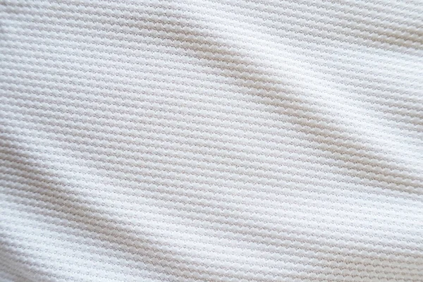 白色足球球衣面料运动服背景 — 图库照片