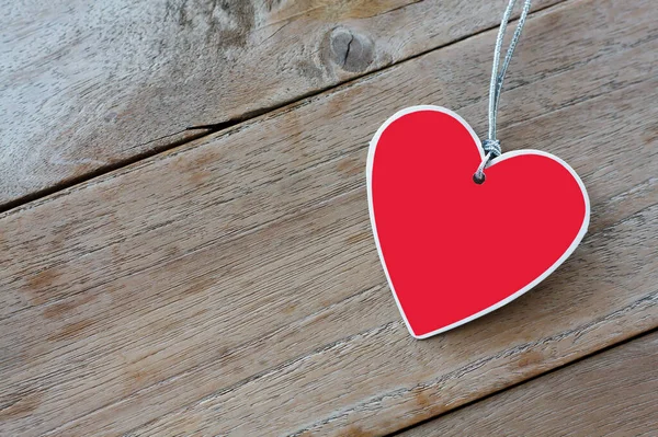 Papel Corazón Sobre Madera Vieja Fondo Para Día San Valentín — Foto de Stock