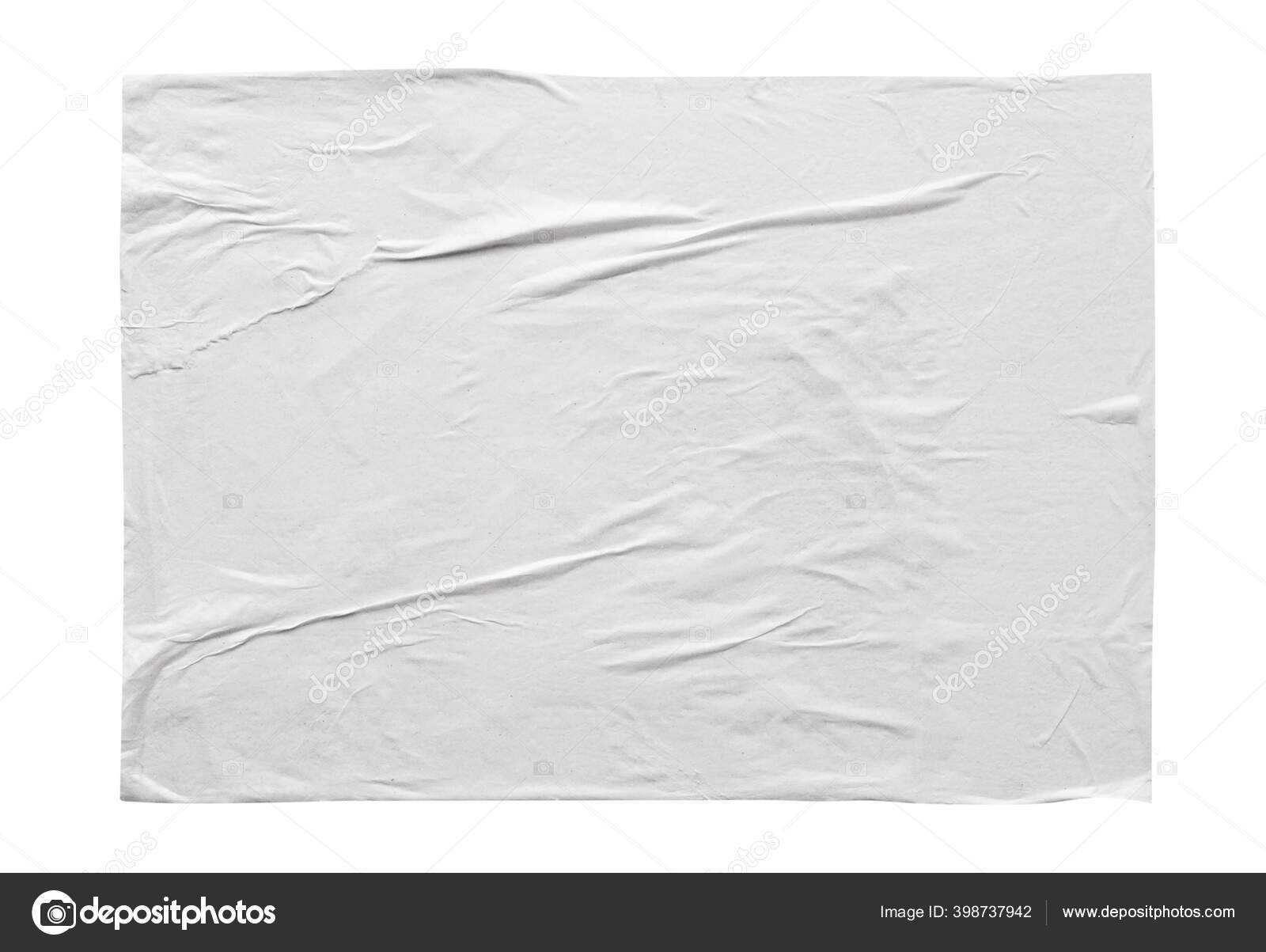 Blank White Crumpled Creased Sticker Paper Poster Texture Isolated White  Stock Illustration by ©Kwangmoo #398737942