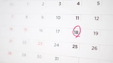 Takvim randevusu planlama randevusunda kırmızı daire işareti.