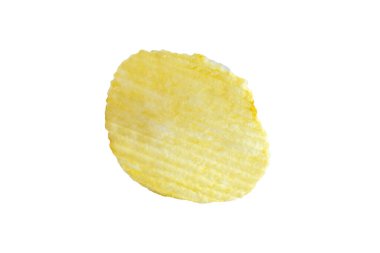 Patates cipsi beyaz arkaplanda izole edildi