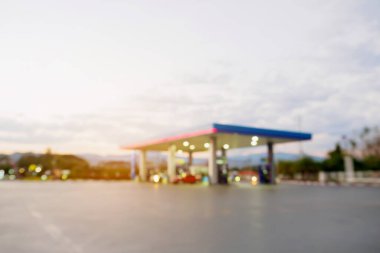 Arkaplan için benzin istasyonu bulanıklığı