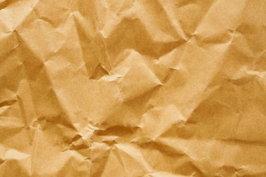 Kahverengi buruşmuş kağıt geri dönüştürülmüş Kraft yaprak dokusu arka planı