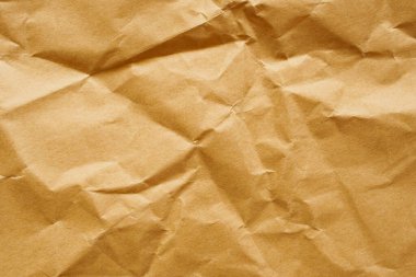 Kahverengi buruşmuş kağıt geri dönüştürülmüş Kraft yaprak dokusu arka planı