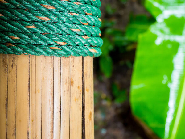 rope knot with bamboo