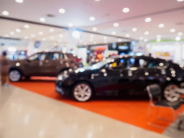 Carro Showroom Borrão Para Fundo — Fotografia de Stock