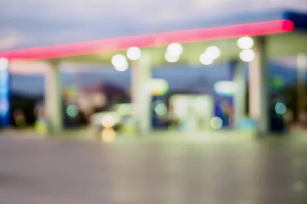 Tankstelle Verschwimmt Für Hintergrund — Stockfoto