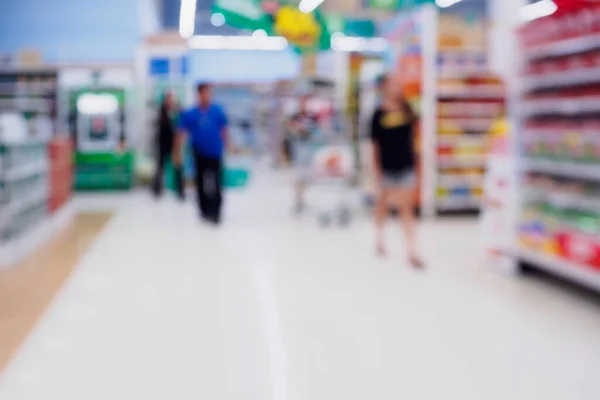 Abstract Wazig Supermarkt Gangpad Planken — Stockfoto