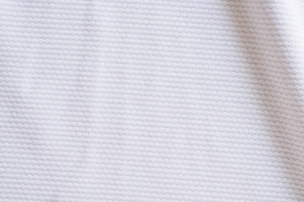 Weiße Fußballtrikots Bekleidung Stoff Textur Sport Tragen Hintergrund Nahaufnahme — Stockfoto