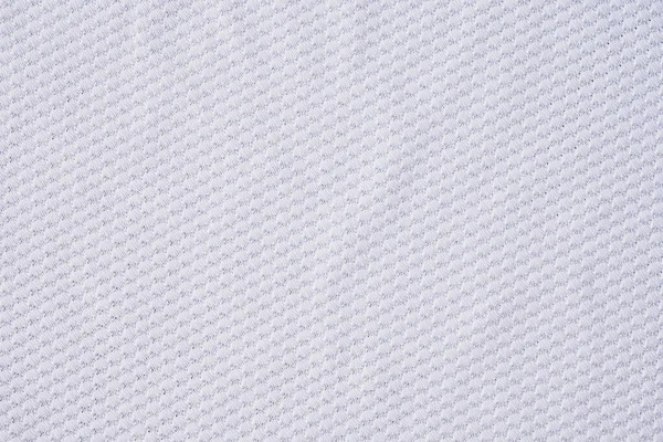 Λευκή Φανέλα Ποδοσφαίρου Υφασμάτινη Υφή Αθλητικά Φορούν Φόντο Κοντινό Πλάνο — Φωτογραφία Αρχείου