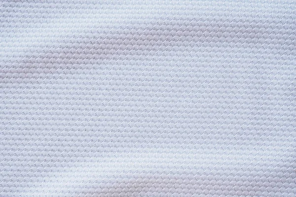 Белый Футбол Свитер Ткани Ткани Текстуры Спортивной Одежды Фон Закрыть — стоковое фото