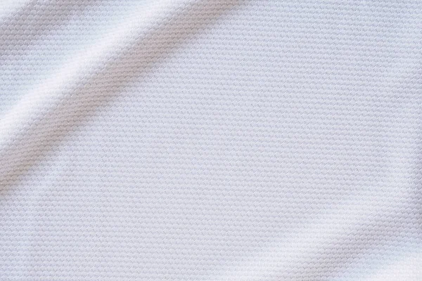 Putih Sepak Bola Jersey Pakaian Olahraga Tekstur Memakai Latar Belakang — Stok Foto