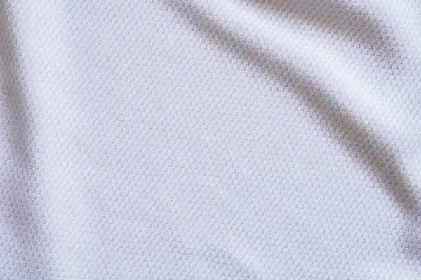 Bianco Calcio Jersey Abbigliamento Tessuto Texture Sport Usura Sfondo Primo — Foto Stock