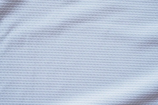 Witte Voetbal Jersey Kleding Stof Textuur Sport Slijtage Achtergrond Close — Stockfoto