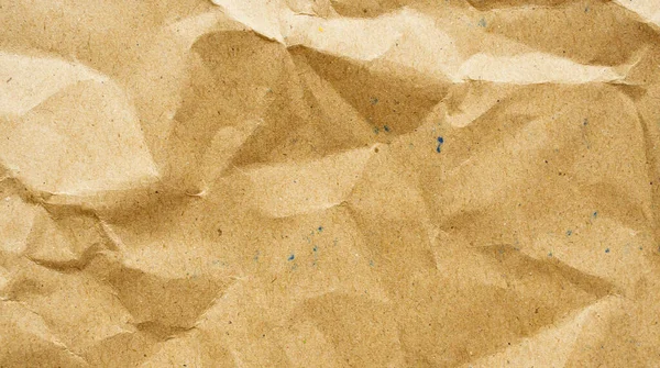 Brown Crumpled Paper Recycled Kraft Sheet Texture Background — Stock Photo, Image