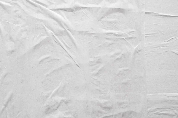 Papier Blanc Froissé Froissé Fond Texture Affiche — Photo