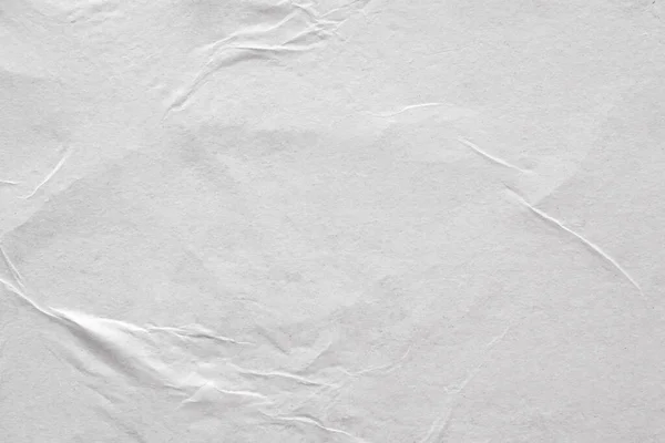 Blank White Crumpled Creased Paper Poster Texture Background — Stock Photo, Image