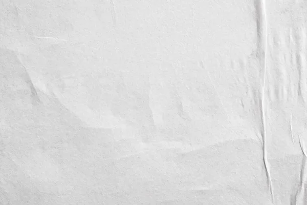 Κενό Λευκό Τσαλακωμένο Και Τσαλακωμένο Χαρτί Αφίσα Φόντο Υφή — Φωτογραφία Αρχείου
