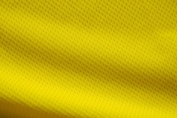 Cor Amarela Futebol Jersey Vestuário Tecido Textura Esportes Desgaste Fundo — Fotografia de Stock