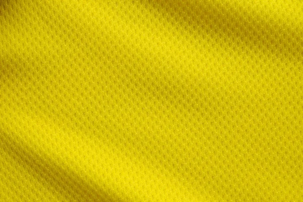 Gele Kleur Voetbal Jersey Kleding Stof Textuur Sport Slijtage Achtergrond — Stockfoto