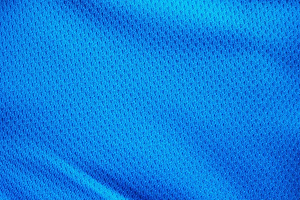 Tecido Azul Esporte Roupas Futebol Jersey Com Fundo Textura Malha — Fotografia de Stock