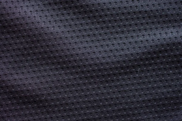 Zwarte Stof Sport Kleding Voetbal Jersey Met Lucht Mesh Textuur — Stockfoto