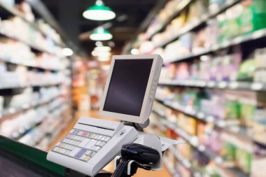 süpermarket ya da bakkal ödeme terminali 