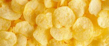 Çıtır patates cipsi çerez dokusu arka planı