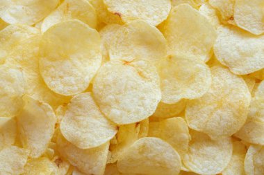 Çıtır patates cipsi çerez dokusu arka planı