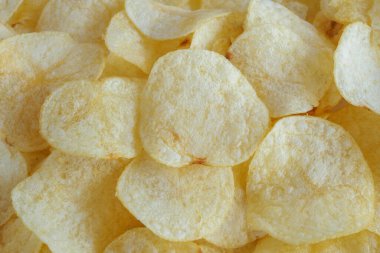 Çıtır patates cipsi çerez dokusu arka planı
