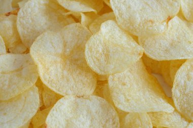 Çıtır patates cipsi çerez dokusu arka planı