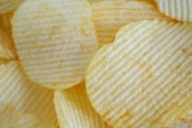 Çıtır patates cipsi çerez dokusu arka planı