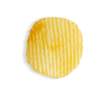 Patates cipsi kırpma yolu ile beyaz arkaplanda izole edildi