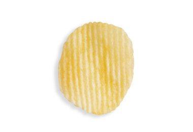 Patates cipsi kırpma yolu ile beyaz arkaplanda izole edildi