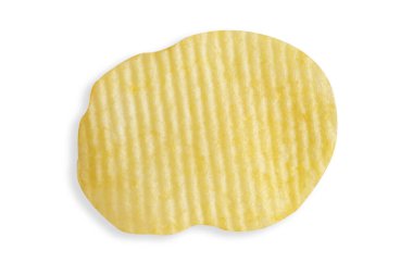 Patates cipsi kırpma yolu ile beyaz arkaplanda izole edildi