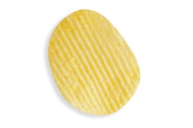 Patates cipsi kırpma yolu ile beyaz arkaplanda izole edildi