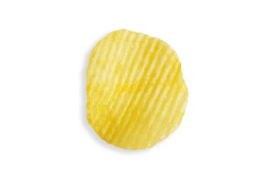 Patates cipsi kırpma yolu ile beyaz arkaplanda izole edildi
