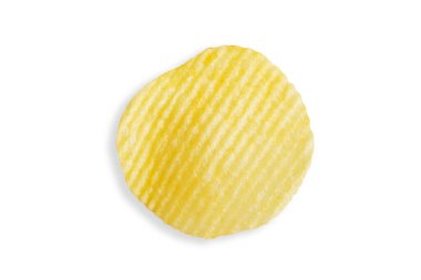 Patates cipsi kırpma yolu ile beyaz arkaplanda izole edildi