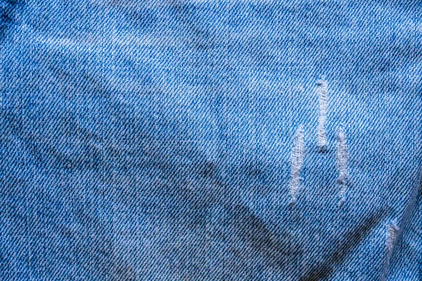 Tekstur Rancangan Busana Robek Jeans Biru Denim Tutup Tilikan Atas — Stok Foto