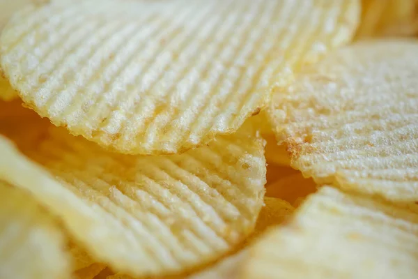 Krispiga Chips Mellanmål Konsistens Bakgrund — Stockfoto