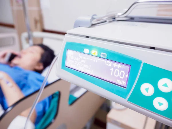 Woman Patient Lying Hospital Bed — Stock Photo, Image