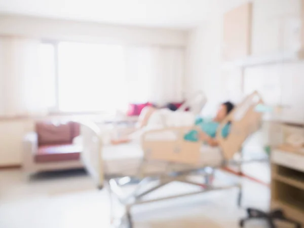 Abstract Blur Patient Bed Hospital Room Interior Background — Stock Photo, Image