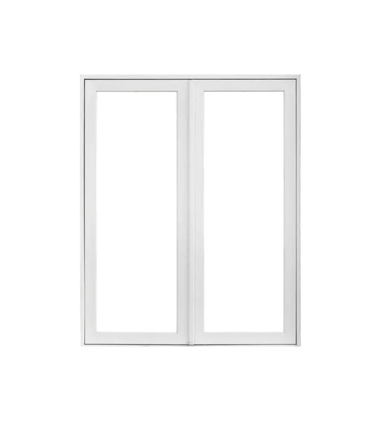 Real Moderna Casa Janela Quadro Isolado Fundo Branco — Fotografia de Stock