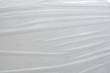Beyaz plastik film sarma dokusu arkaplanı