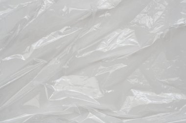Beyaz plastik film sarma dokusu arkaplanı