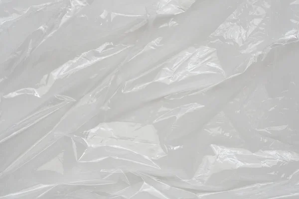 Branco Filme Plástico Envoltório Textura Fundo — Fotografia de Stock