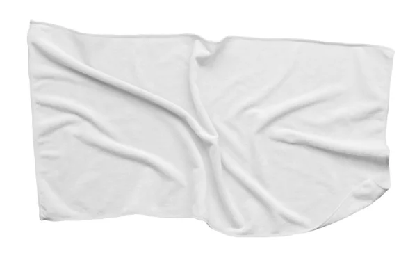 White Beach Towel Isolated White Background — Stock Photo, Image