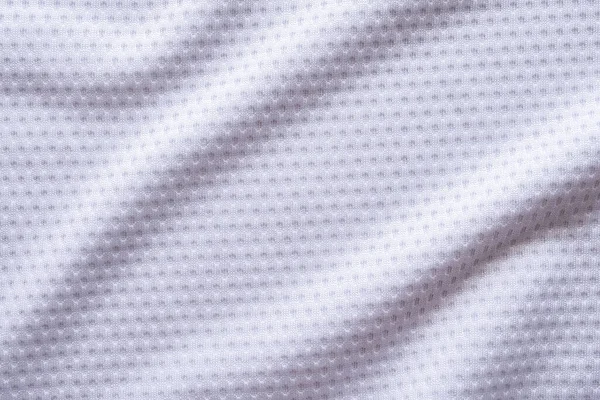 Футболка Белой Ткани Спортивной Одежды Текстурой Воздушной Сетки — стоковое фото