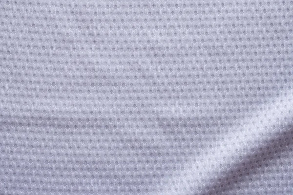 White Fabric Sport Clothing Football Jersey Air Mesh Texture Background — Stock Photo, Image