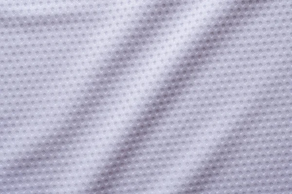 Weißer Stoff Sportbekleidung Fußballtrikot Mit Air Mesh Textur Hintergrund — Stockfoto
